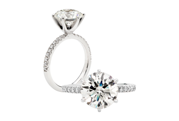 Stand out with this stunning round solitaire diamond ring. Available in White Gold, Yellow Gold, Rose Gold or Platinum