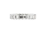 Emerald cut full Eternity ring available in while gold or platinum. Available in White Gold, Yellow Gold, Rose Gold or Platinum