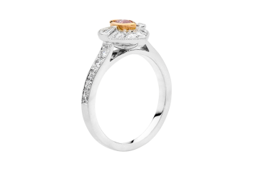 Pink marquise brilliant cut diamond ring available in white or rose gold. Available in White Gold, Yellow Gold, Rose Gold or Platinum