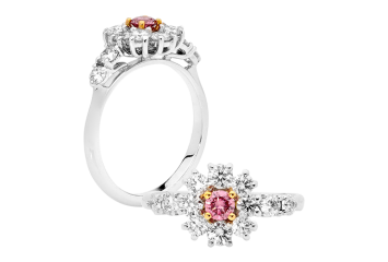 Round brilliant cut ring available in platinum or rose gold. Available in White Gold, Yellow Gold, Rose Gold or Platinum