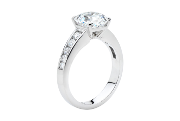Asscher cut solitaire ring available in white gold or platinum. Available in White Gold, Yellow Gold, Rose Gold or Platinum