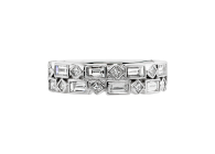 Baguette Eternity ring available in white gold or platinum. Available in White Gold, Yellow Gold, Rose Gold or Platinum