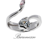Heart Shaped Diamond Ring featuring Argyle Pink Marquise Diamond