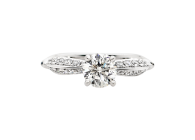 Round solitaire brilliant cut ring available in white gold or platinum. Available in White Gold, Yellow Gold, Rose Gold or Platinum