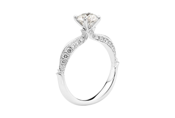 Round solitaire brilliant cut ring available in white gold or platinum. Available in White Gold, Yellow Gold, Rose Gold or Platinum