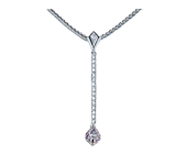 Diamond Drop Necklace featuring Bezel Set Argyle Pink Diamond