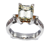 Emerald Cut Diamond Ring
Featuring
Pave’ Set Diamonds In The Shoulder