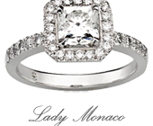 Square Radiant Diamond Halo Engagement Ring