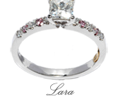 Princess Cut Diamond Ring featuring Rare Argyle Pink Diamonds