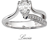 Pear Shape Diamond featuring Pave Set Shoulder