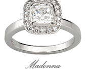 Cushion Cut Diamond Halo Engagement Ring