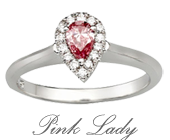 Platinum Argyle Pear Shape Pink Diamond