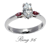 Marquise Cut Diamond Ring featuring Argyle Pink Shoulder Diamonds