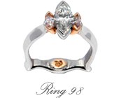 Marquise Cut Diamond Ring featuring Argyle Pink Diamonds