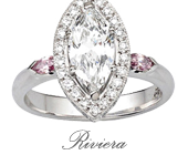 Marquise Diamond Halo Engagement Ring featuring Argyle Pink Diamonds In The Shoulder