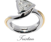 Bezel Set Trilliant Cut Diamond Solitaire