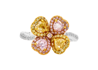 Heart brilliant cut and round brilliant cut available in white, rose or yellow gold. Available in White Gold, Yellow Gold, Rose Gold or Platinum